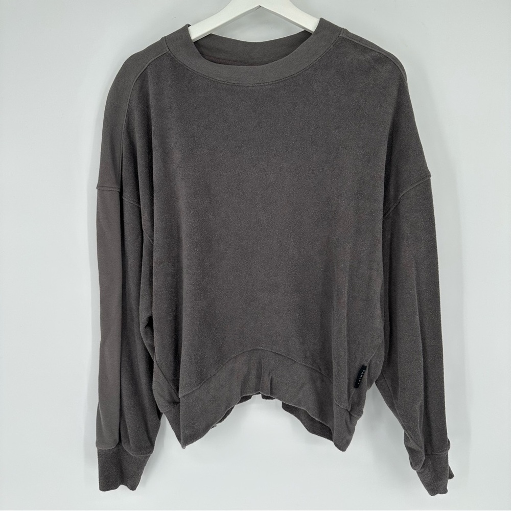 Varley Lyle Crewneck Top In Pavement Gray Small View 2